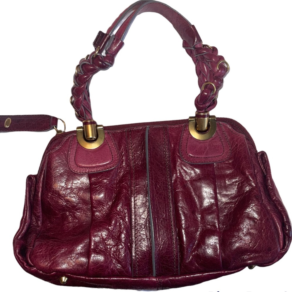 Chloé leather shoulder bag. Purple leather - Picture 3 of 17